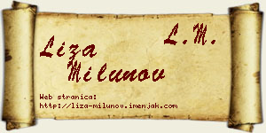 Liza Milunov vizit kartica